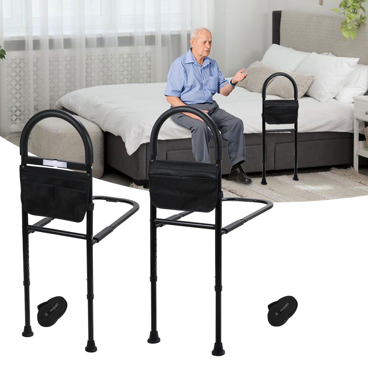 Cosmo Go Aufstehhilfe Bett mit Unterstützung Beine und Lagerung Tasche