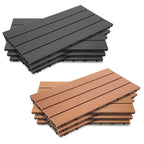 Cosmo Go WPC Terrassenfliesen 30x60cm 6er Set in Holzoptik