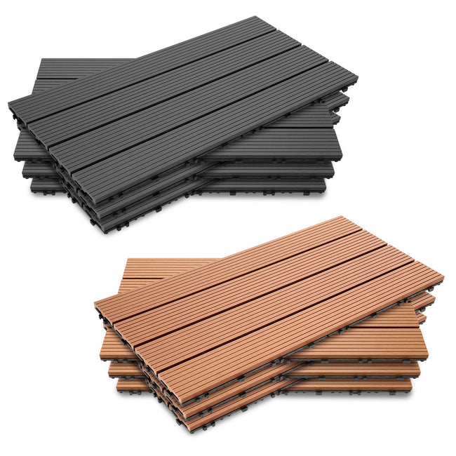 Cosmo Go WPC Terrassenfliesen 30x60cm 6er Set in Holzoptik Hover Image