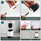 Cosmo Go Silikon Toilettenbürste Steril Edelstahl 2 in 1