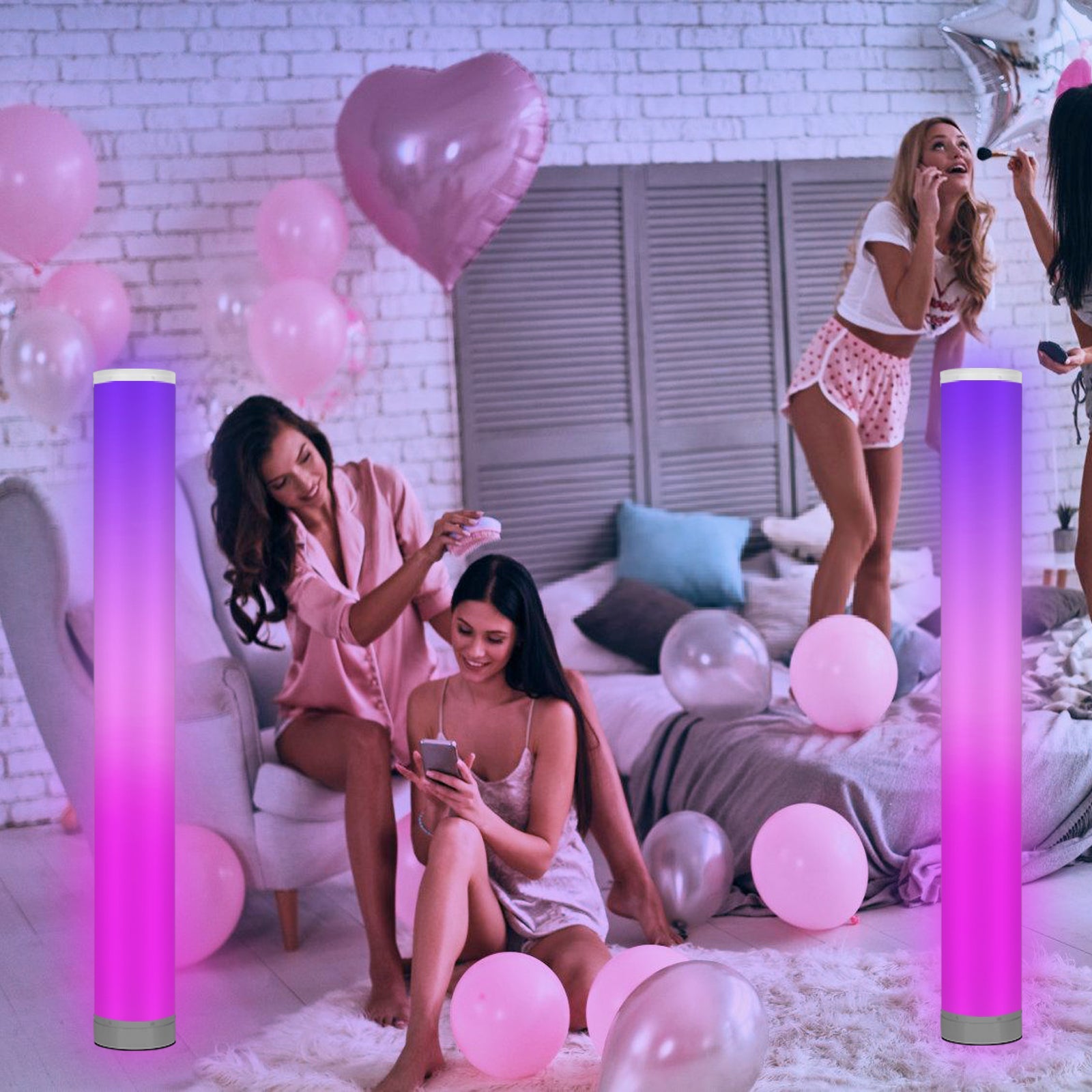 Cosmo Go 2X LED Stehlampe RGB Dimmbar mit Fernbedienung 6W