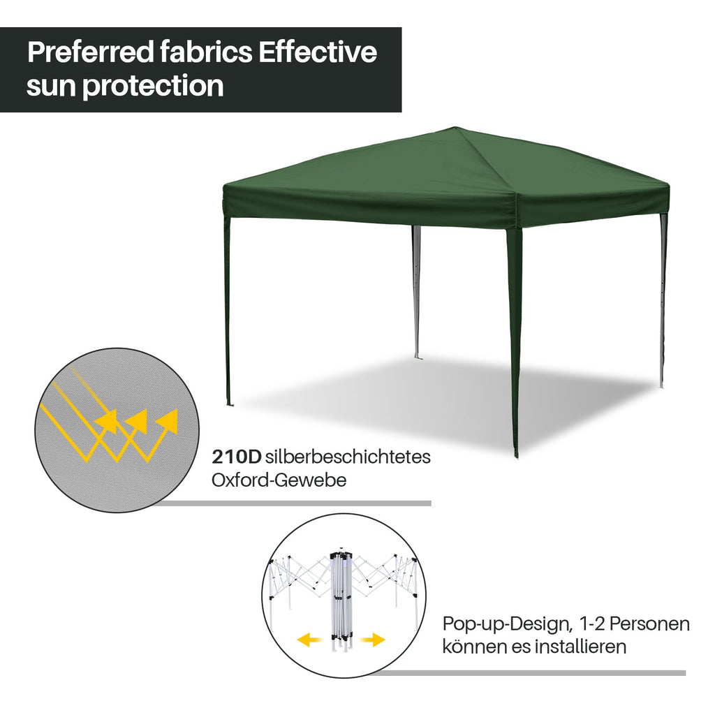 Cosmo Go Pop-Up Pavillon Gazebo 3x3m