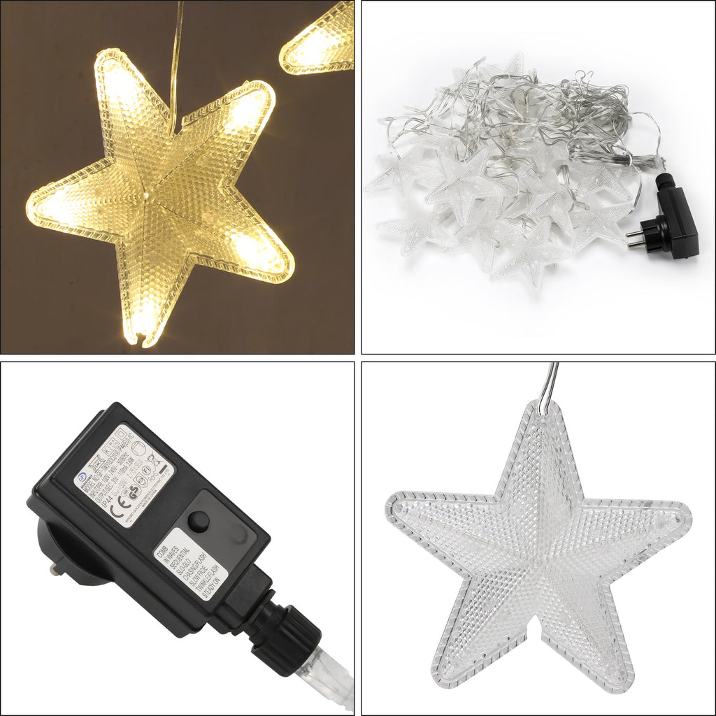 Cosmo Go LED Lichtervorhang 3.5M Sterne Lichterkette 150 LEDs