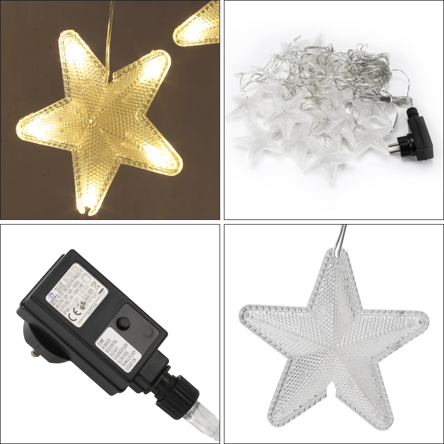 Cosmo Go LED Lichtervorhang 3.5M Sterne Lichterkette 150 LEDs