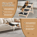 Cosmo Go Hundetreppe 2 in 1 Hunderampe Klappbare 4-Stufig Belastung 80kg