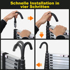 Cosmo Go Teleskopleiter mit 2 Abnehmbarem Haken