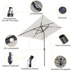 Cosmo Go Sonnenschirm 210x140 / 300x200cm Rechteckig mit LED Solar