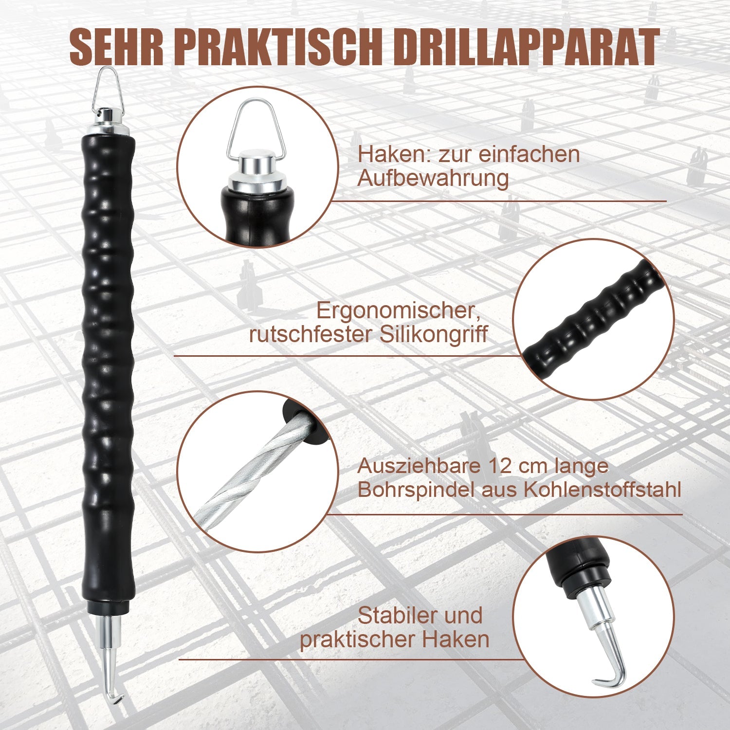 Cosmo Go Rödeldraht Ø1,0 x 100 mm/140mm Betonbindedraht 1000 Stk