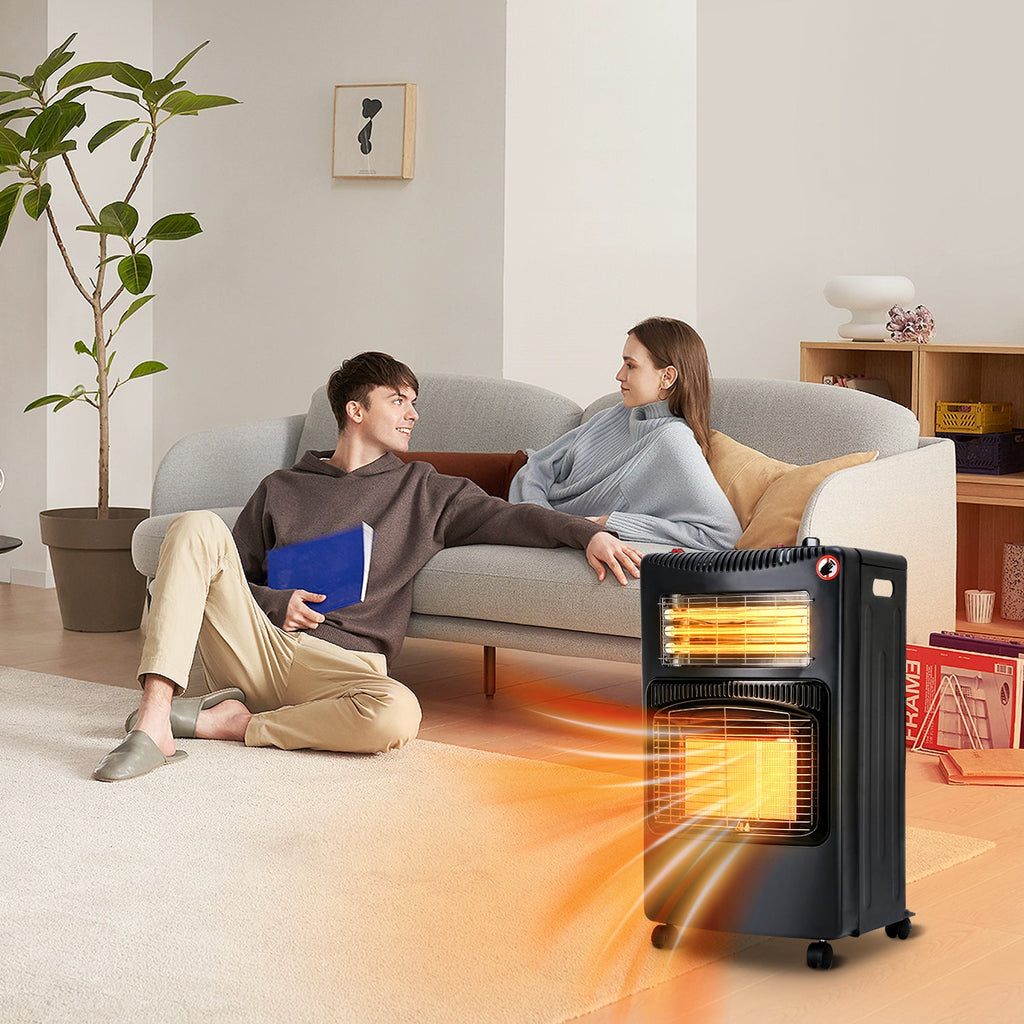 Cosmo Go Gasheizer 4200W und 1260W Elektrische Gasheizgerät mit Druckminderer