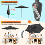 Cosmo Go Sonnenschirm 2.7m Winkelverstellbar mit/ohne LED