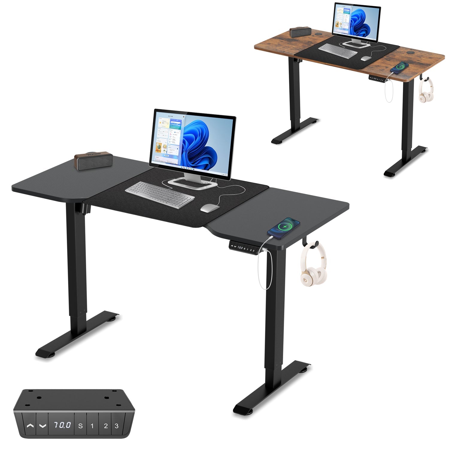 Cosmo Go Schreibtisch Höhenverstellbar Elektrisch Computertisch