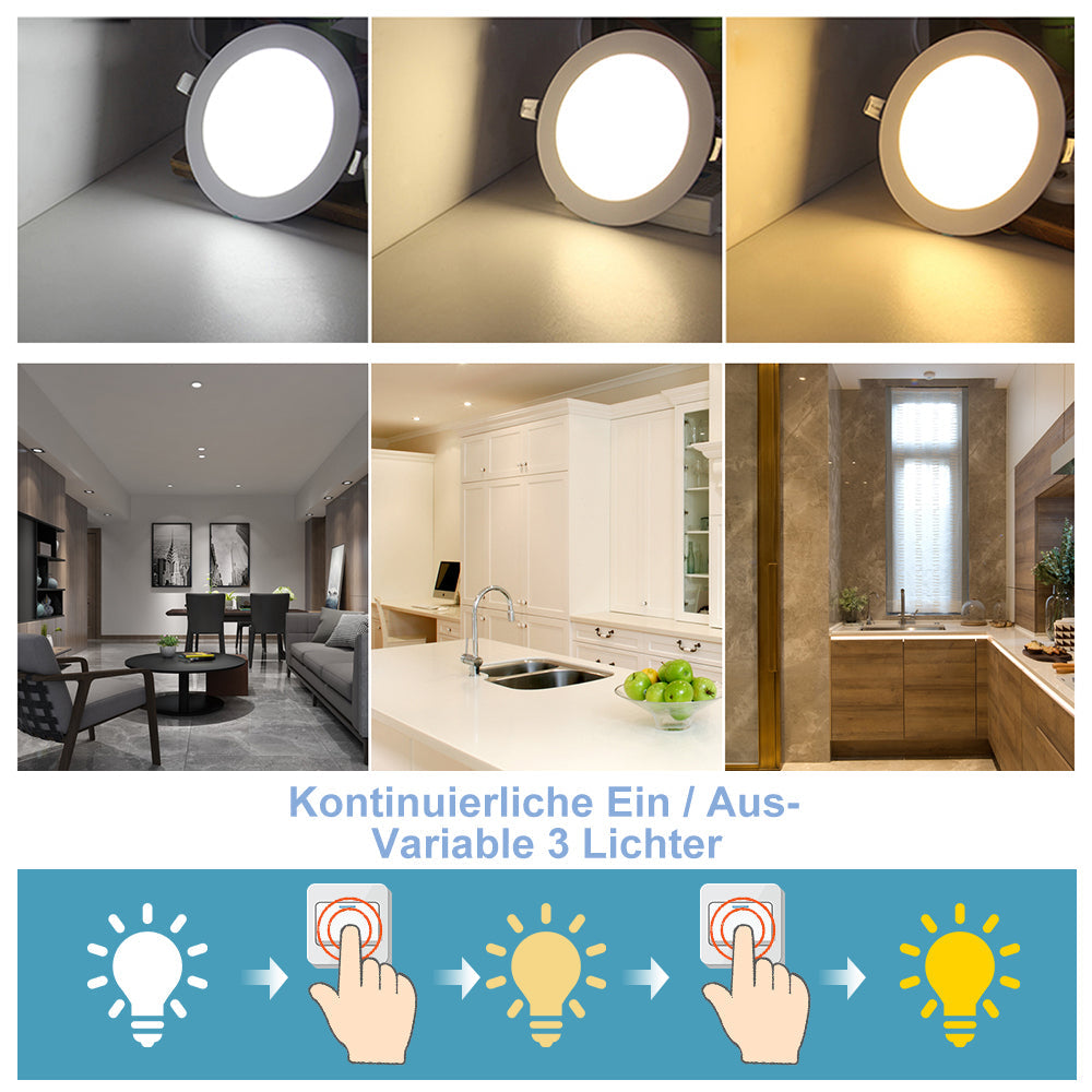 Cosmo Go LED Einbaustrahler 6W/9W/12W/18W  IP44