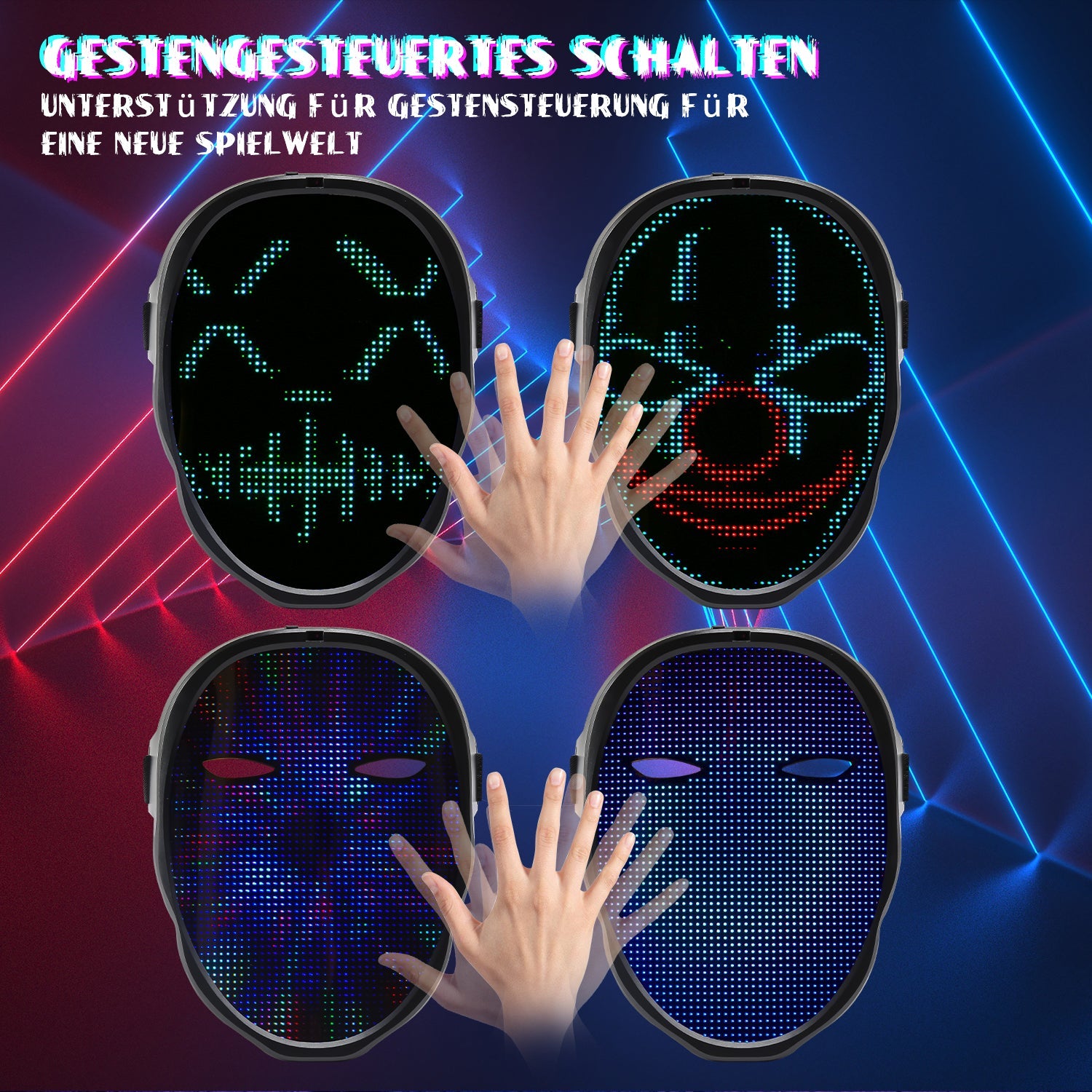 Cosmo Go LED Maske Party Halloween APP-Steuerung