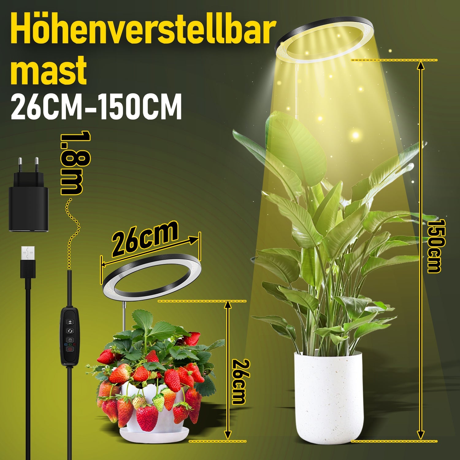 Cosmo Go LED Pflanzenlampe 13W  LED Vollspektrum