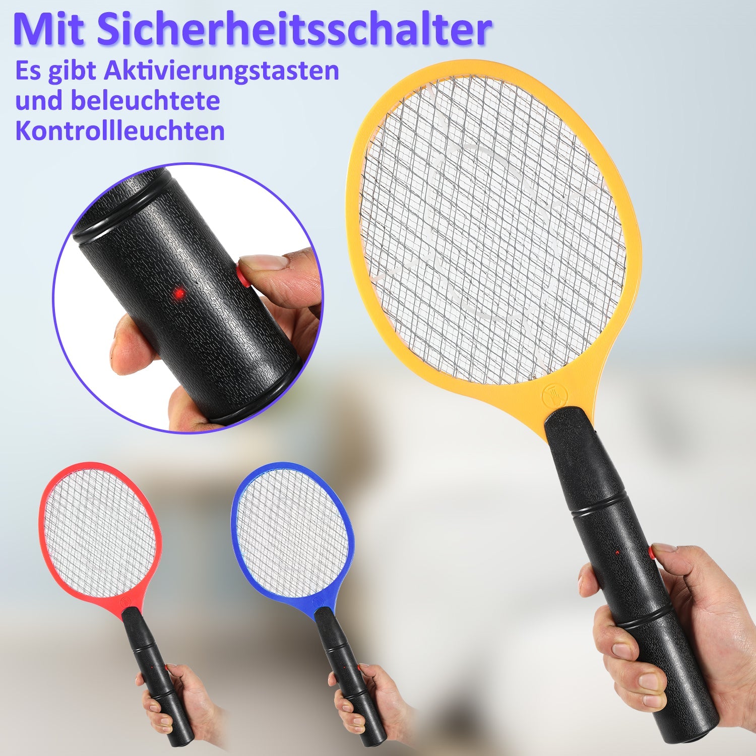 Cosmo Go 3 Stück Elektrische Fliegenklatsche