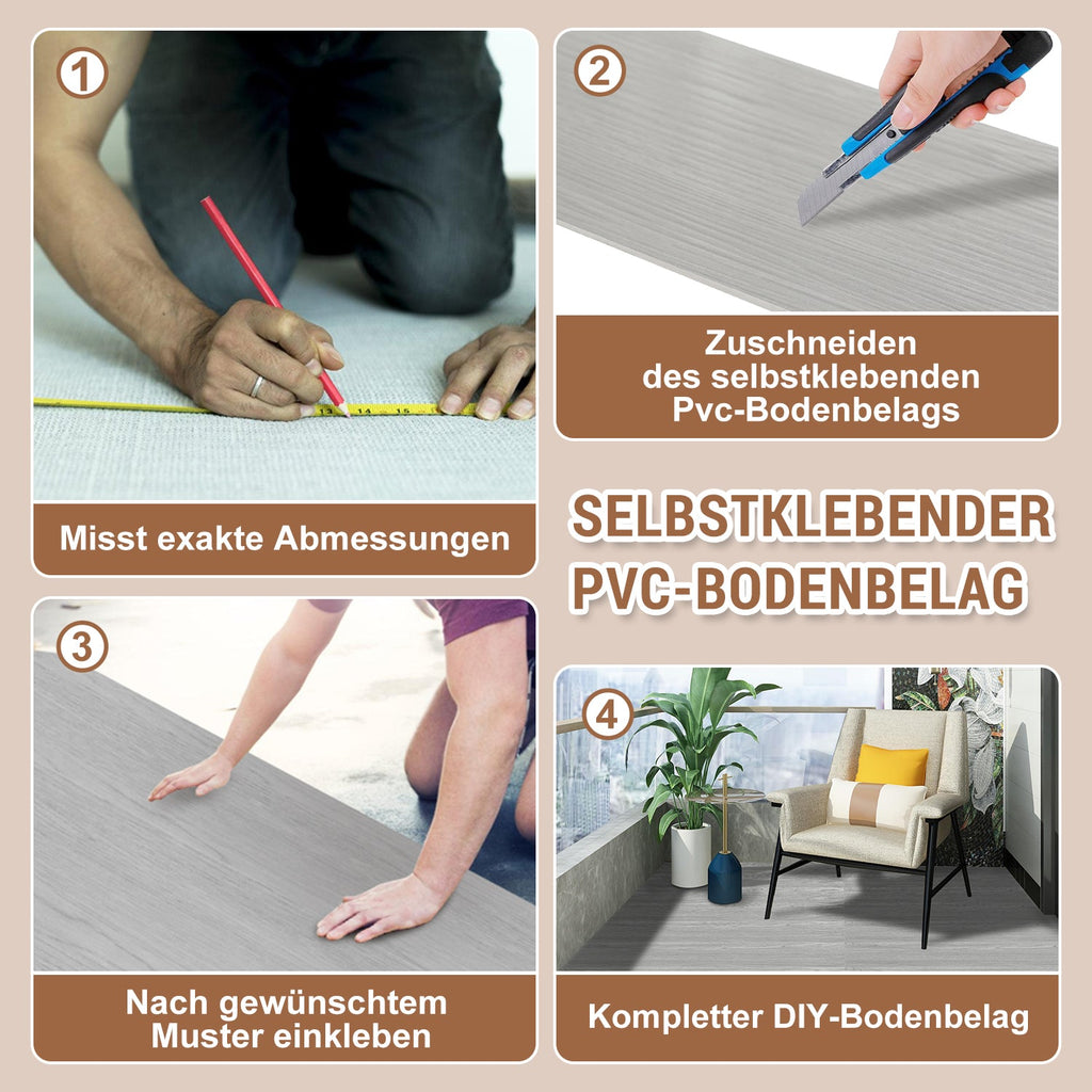 Cosmo Go PVC Bodenbelag Selbstklebend Vinylbod 2mm Dicke