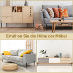 Cosmo Go 4er Set Metall Möbelfüße Schrankfüße Schwarz