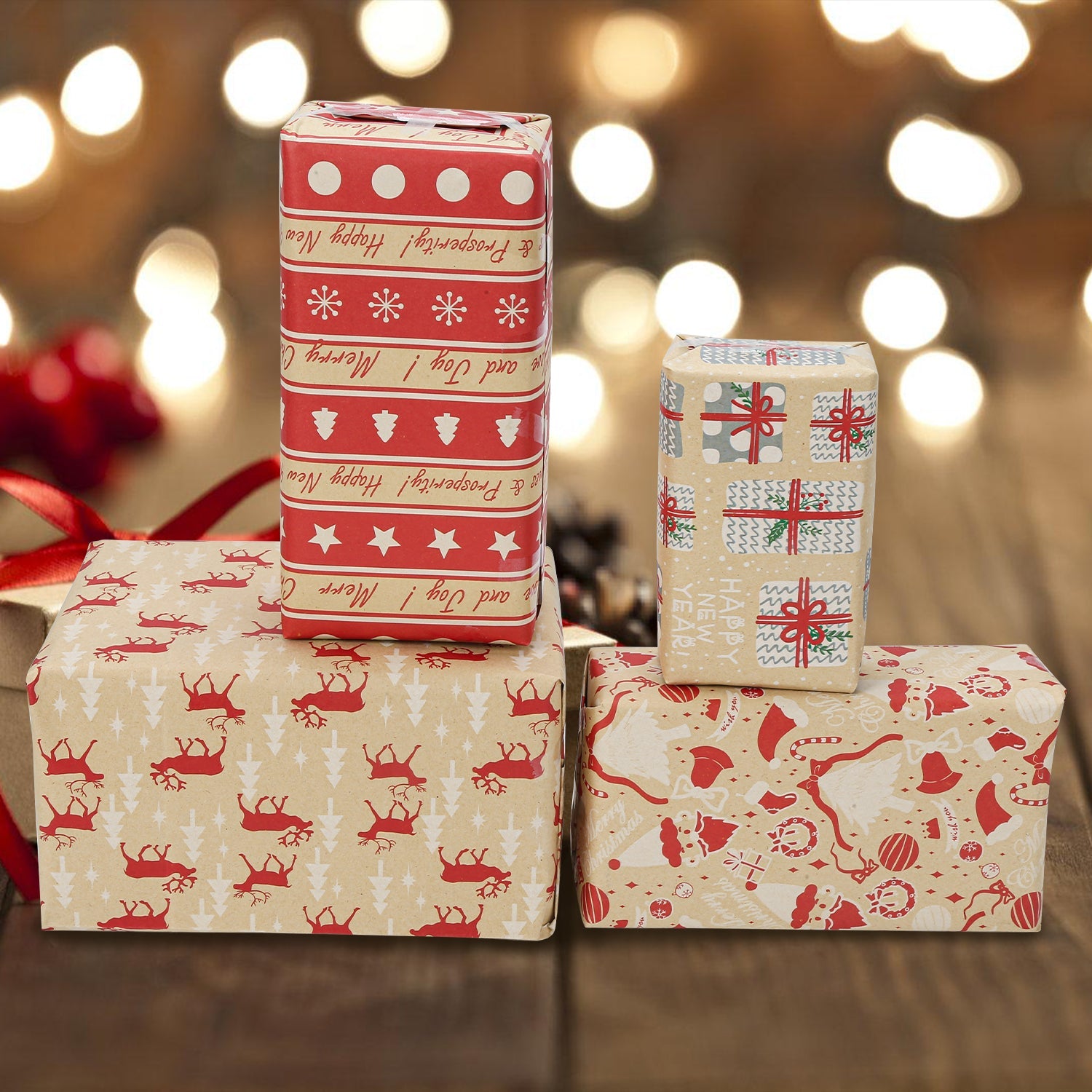 Cosmo Go Geschenkpapier Weihnachtspapier 70 * 50 cm