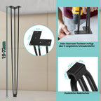 Cosmo Go Hairpin Legs Tischbeine Metall schwarz