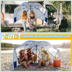 Cosmo Go 210cm Sonnenschirm Strandmuschel 2 in 1