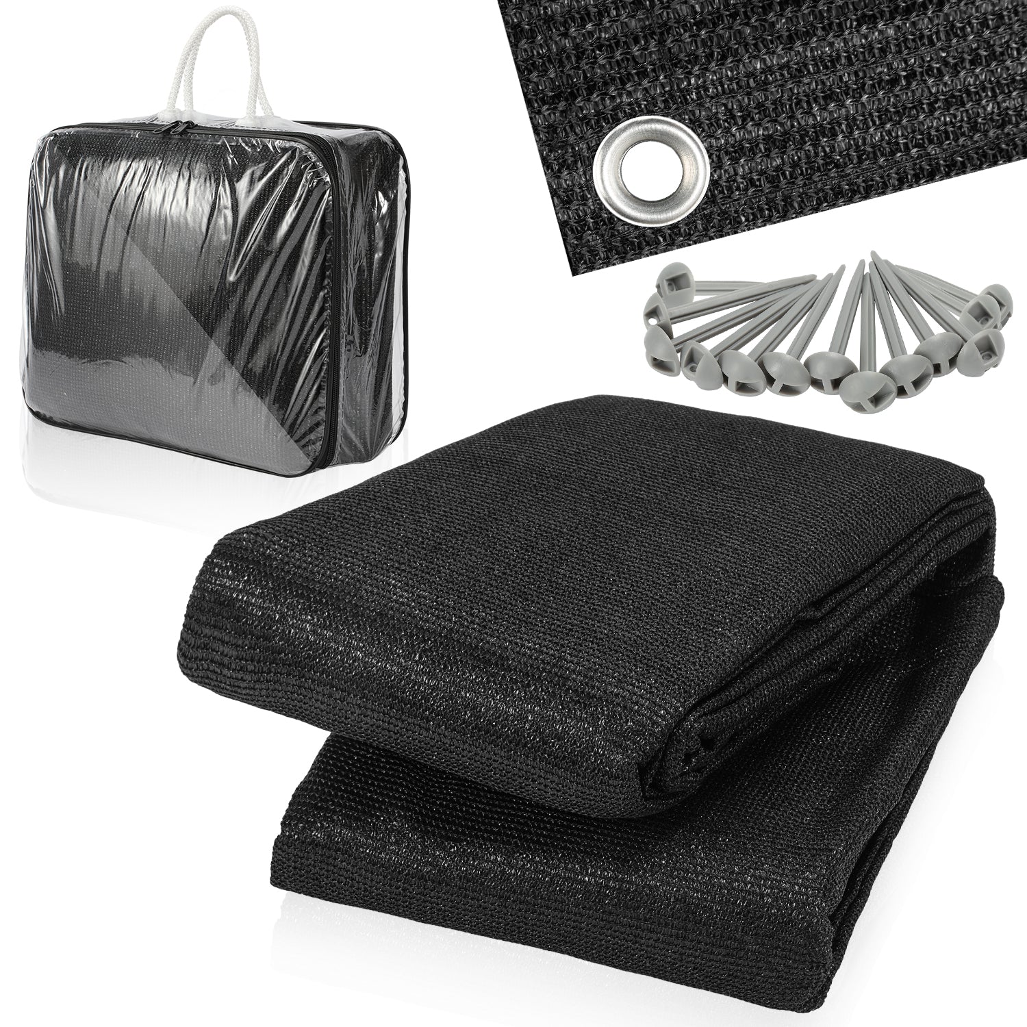 Cosmo Go Campingteppich Vorzeltteppich Schwarz