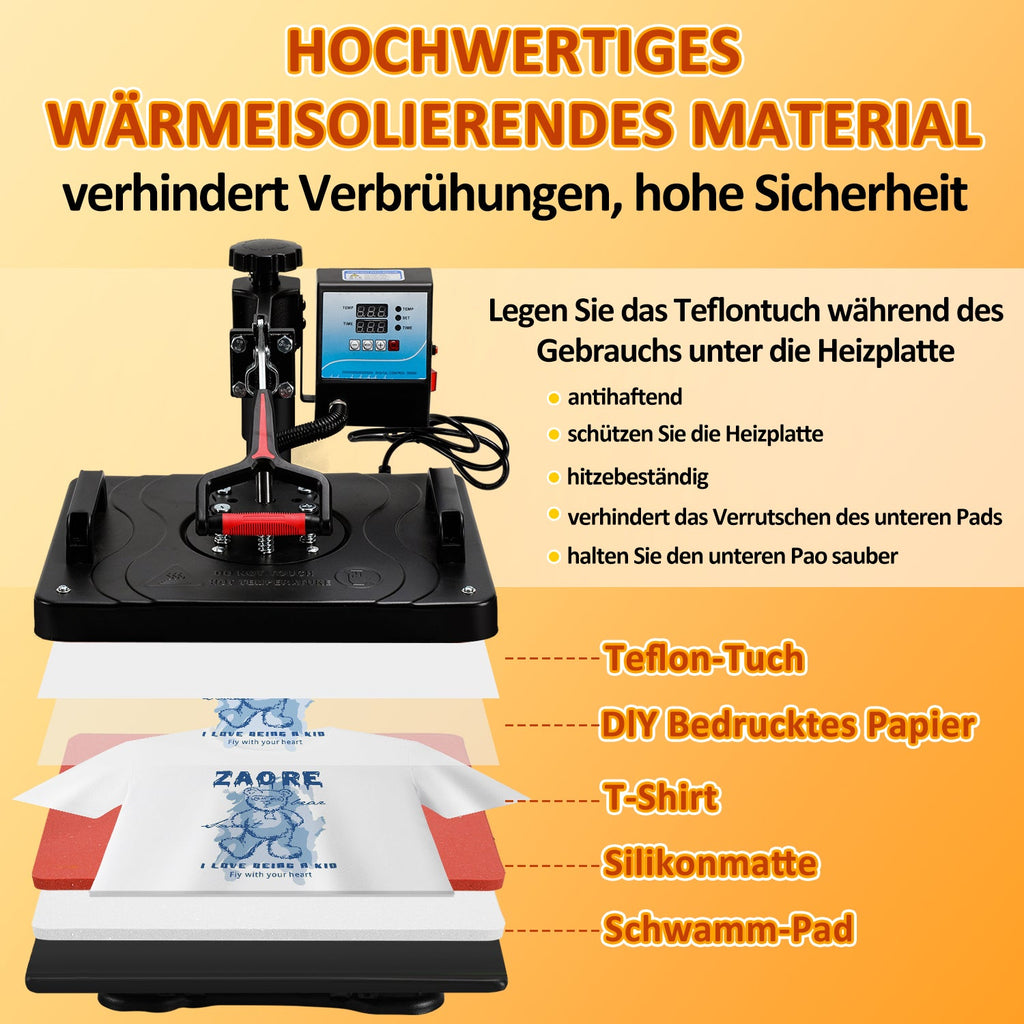 Cosmo Go Transferpresse Hitzepresse 8 IN 1 1250W