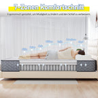 Cosmo Go Matratze Taschenfedermatratze 7 Zonen Elastizität H3