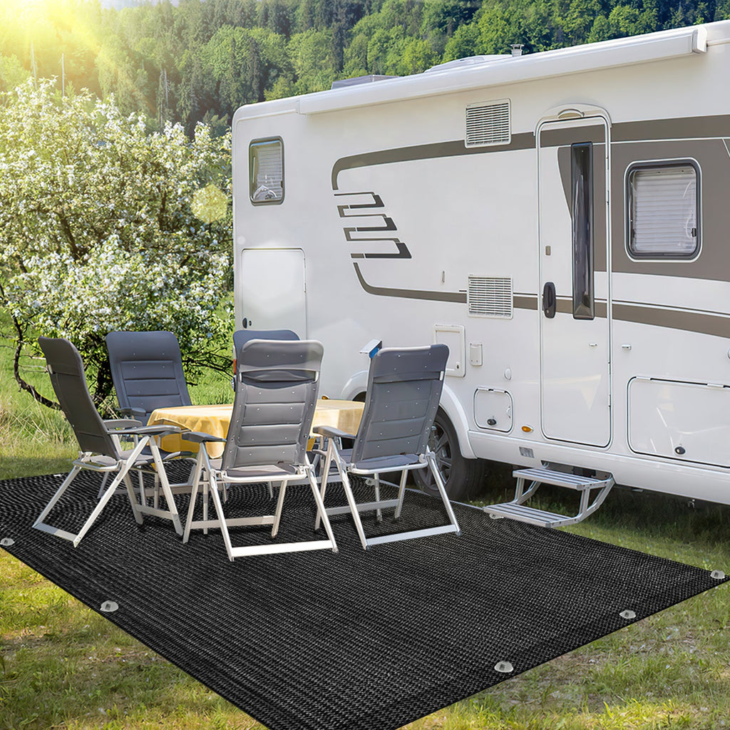 Cosmo Go Campingteppich Vorzeltteppich Schwarz