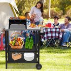 Cosmo Go Grillwagen Grilltisch Höhenverstellbar mit 3 Ablagen BBQ
