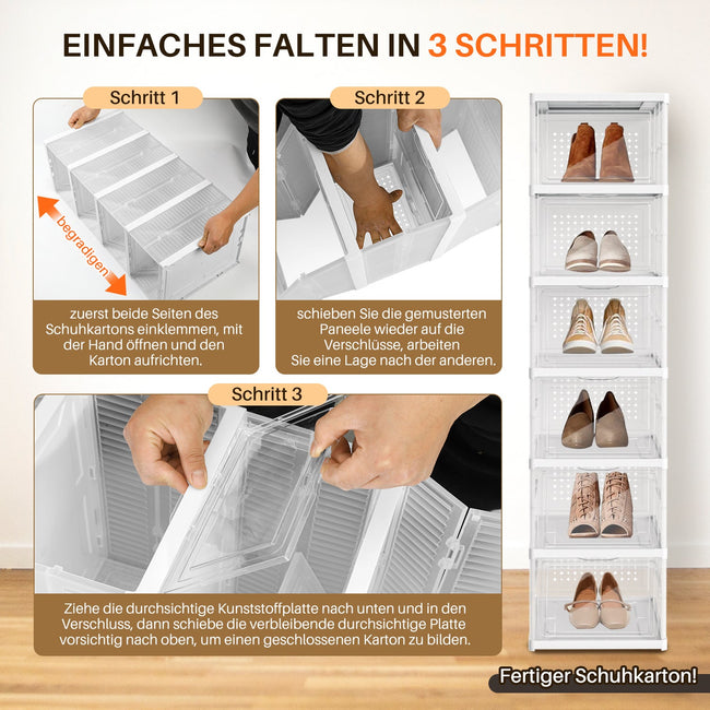 Cosmo Go 6 Ebenen Schuhboxen Aufbewahrungsbox Stapelbar Main Image