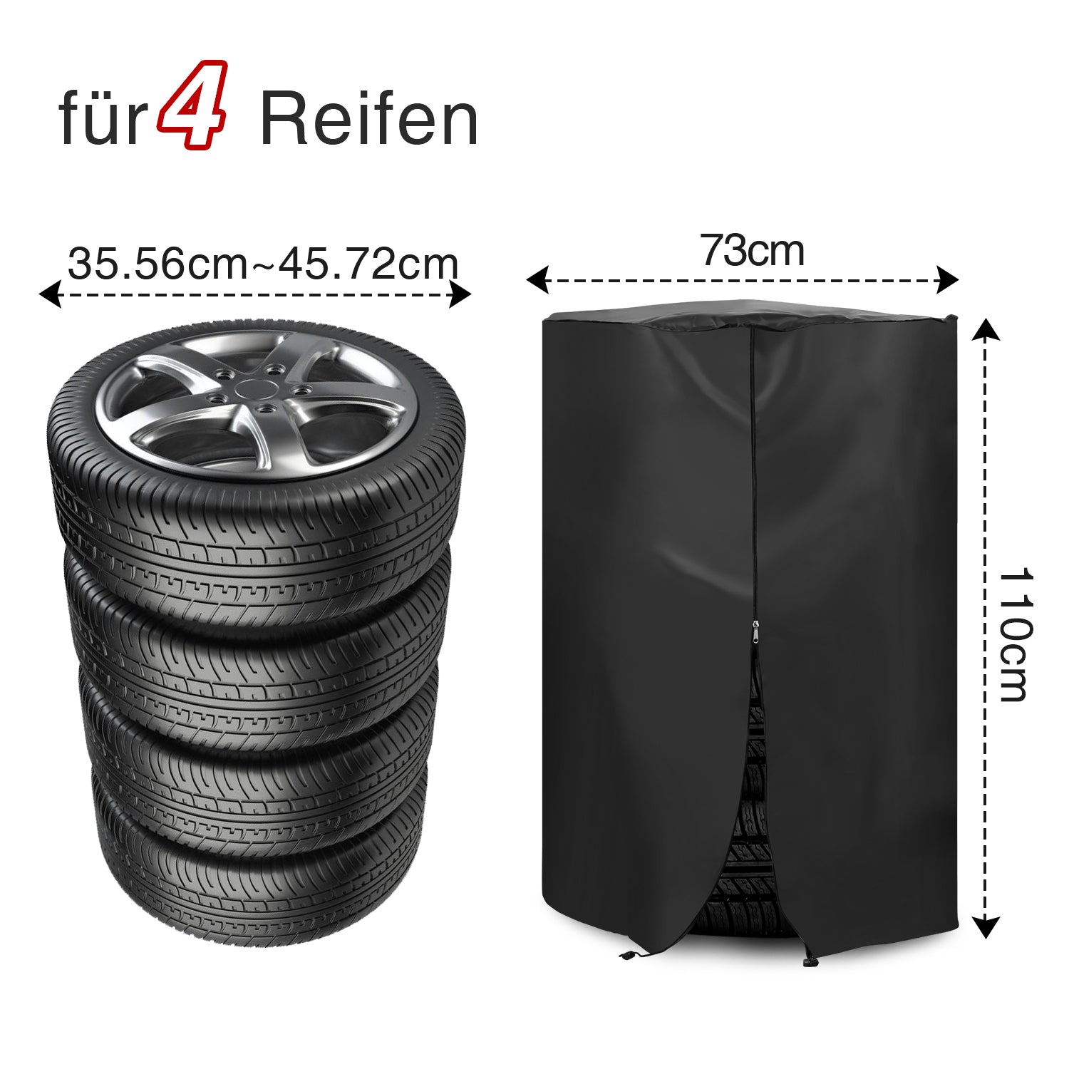 Cosmo Go Reifentasche Reifenhülle für 4 Reifen