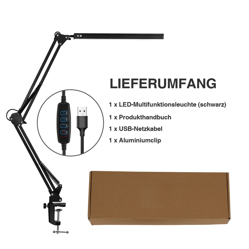 Cosmo Go LED Tischlampe Leselampe Dimmbar 10W
