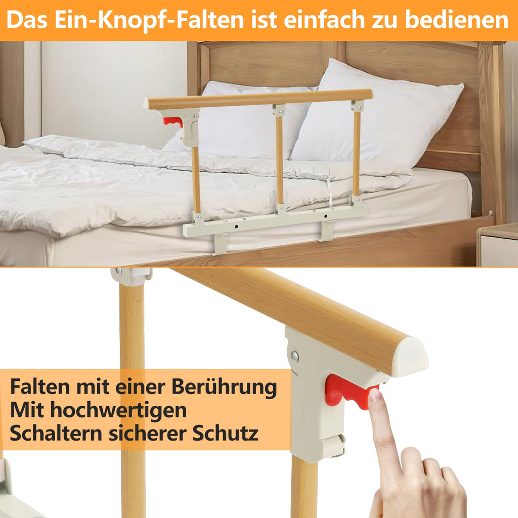 Cosmo Go Bettgitter EIN Schlüssel Klappbar für ältere Erwachsene