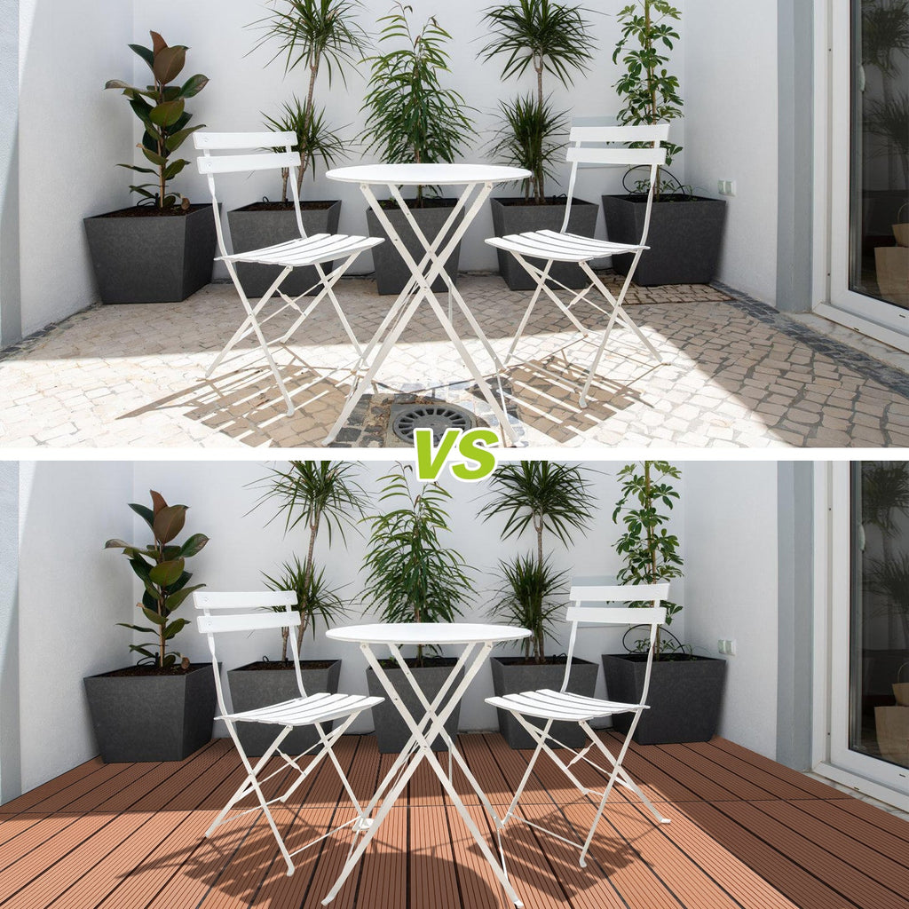 Cosmo Go WPC Terrassenfliesen 30x60cm 6er Set in Holzoptik