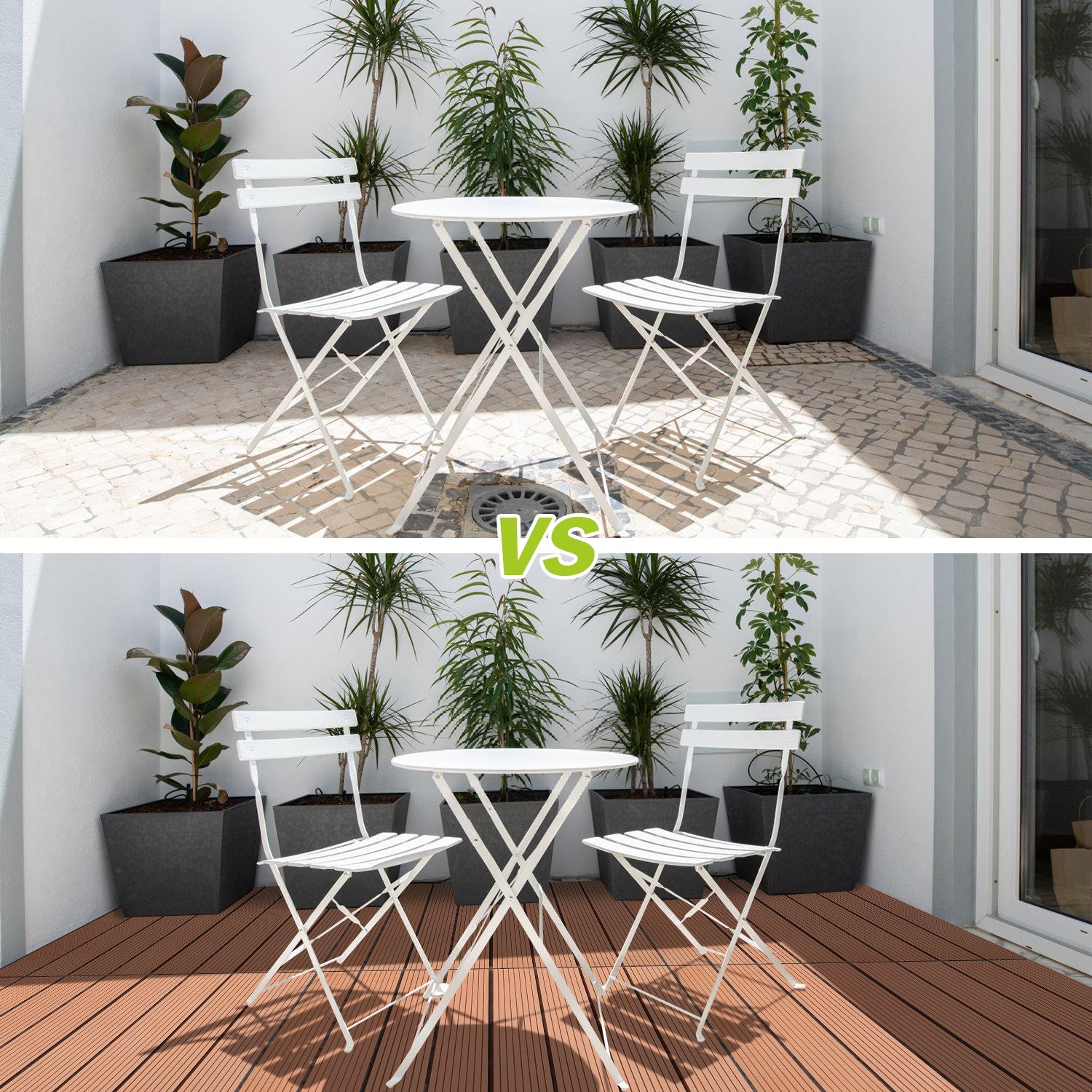 Cosmo Go WPC Terrassenfliesen 30x60cm 6er Set in Holzoptik