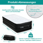 Cosmo Go Aufblasbare Matratze Luftmatratze Einzel/Doppel