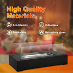 Table Fireplace Bioethanol Tabletop Fireplace Portable Square