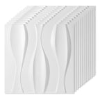 Cosmo Go 3D Wandpaneele 12 Stück 50x50 cm Linear Weiß