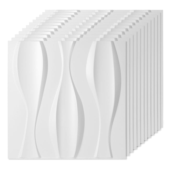 Cosmo Go 3D Wandpaneele 12 Stück 50x50 cm Linear Weiß Hover Image