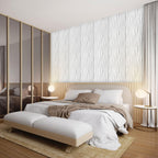 Cosmo Go 3D Wandpaneele 12 Stück 50x50cm Wellig Weiß