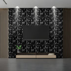 Cosmo Go 3D Wandpaneele 12 Stück 30x30cm Rund Diamant Schwarz