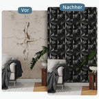 Cosmo Go 3D Wandpaneele 12 Stück 50x50cm Rund Diamant Schwarz