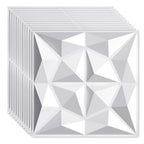 Cosmo Go 3D Wandpaneele 12 Stück 30x30cm Rund Diamant Weiß