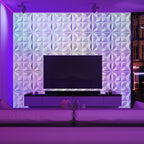 Cosmo Go 3D Wandpaneele 12 Stück 30x30cm Rund Diamant Weiß