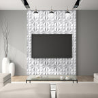 Cosmo Go 3D Wandpaneele 12 Stück 50x50cm Rund Diamant Weiß