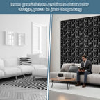 Cosmo Go 3D Wandpaneele 12 Stück 30x30cm Quadrat Diamant Schwarz