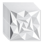 Cosmo Go 3D Wandpaneele 12 Stück 50x50cm Quadrat Diamant Weiß