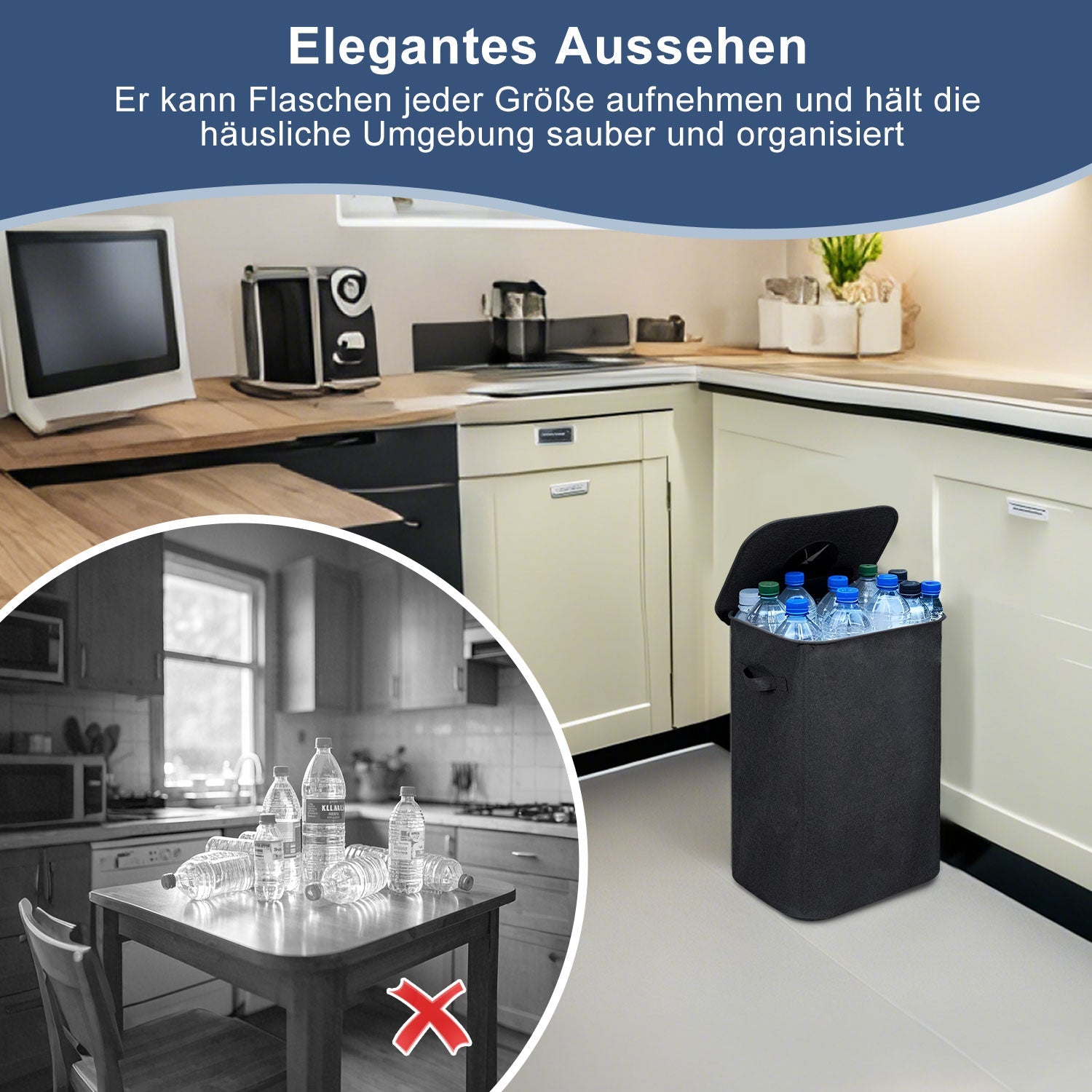 Cosmo Go 100L Pfandflaschen Aufbewahrung Sammelbehälter Recycling