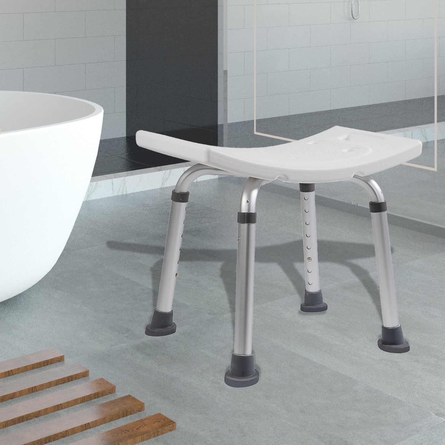 Cosmo Go Duschhocker Duschstuhl höhenverstellbar Aluminium