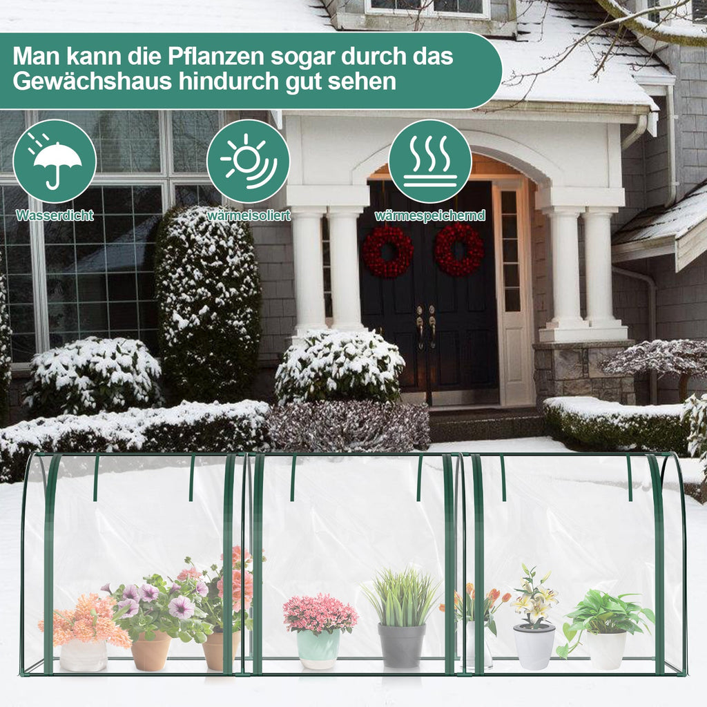 Cosmo Go Gewächshaus Foliengewächshaus PVC Transparent